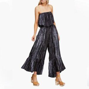 Free People Strapless Jumpsuit Dark Purple Size S